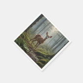 Fawn in Forest Serviette (Ecke)