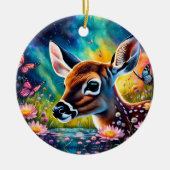 Fawn in Meadow Pond Keramik Ornament (Vorne)