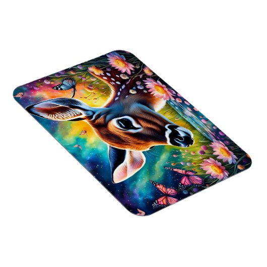 Fawn in Meadow Pond Magnet (Rechte Seite)