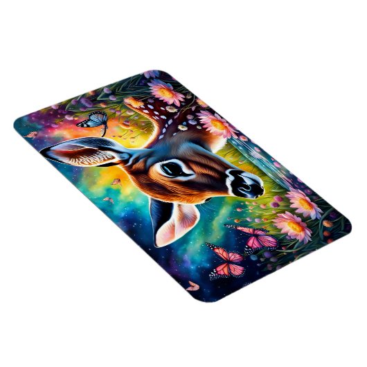 Fawn in Meadow Pond Magnet (Rechte Seite)