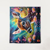 Fawn in Meadow Pond Wandteppich (Vorderseite)