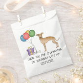 Fawn Italian Greyhound Cartoon Dog Birthday Geschenktütchen (Ausgeschnitten)