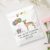 Fawn Italian Greyhound Cartoon Dog Birthday Geschenktütchen (Versiegelt)
