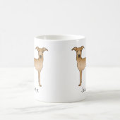 Fawn Italian Greyhound Niedlich Cartoon Hund mit N Kaffeetasse (Mittel)