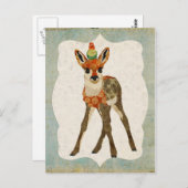 Fawn & Little Bird Postcard Postkarte (Vorne/Hinten)