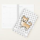 Fawn Long Coat Chihuahua Dog & Custom Text Planer (Anzeige)