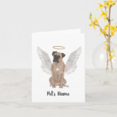 Fawn Masked Boxer Beileid Memorial Karte (Gelbe Blume)