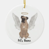 Fawn Masked Boxer Beileid Memorial Keramik Ornament (Vorne)