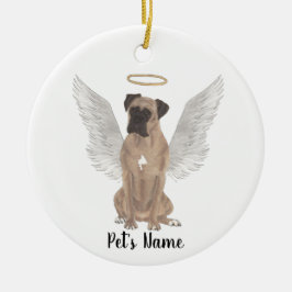 Fawn Masked Boxer Beileid Memorial Keramik Ornament