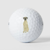 Fawn Masked Great Dane Golfball (Vorderseite)