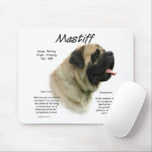 Fawn Mastiff History Mousepad (Mit Mouse)