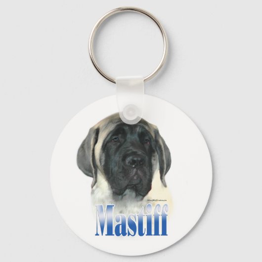 Fawn Mastiff Nachname Schlüsselanhänger (Vorderseite)
