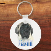 Fawn Mastiff Nachname Schlüsselanhänger (Vorderseite)