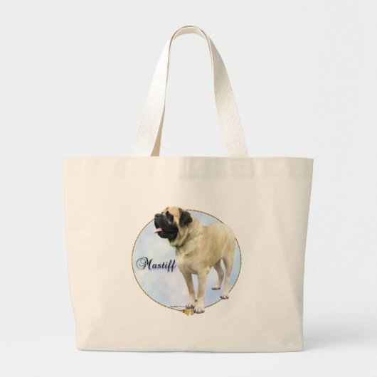 Fawn Mastiff Portrait Jumbo Stoffbeutel (Vorne)