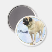 Fawn Mastiff Portrait Magnet (Vorderseite/Rückseite)