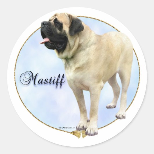 Fawn Mastiff Portrait Sticker (Vorderseite)