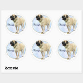 Fawn Mastiff Portrait Sticker (Blatt)