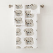 Fawn Mops  Badhandtuch Set (Insitu)