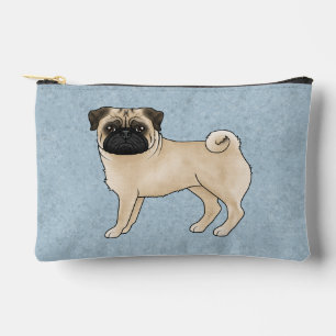Fawn Mops Dog Canine Niedlicher Cartoon Illustrati Zubehörtasche