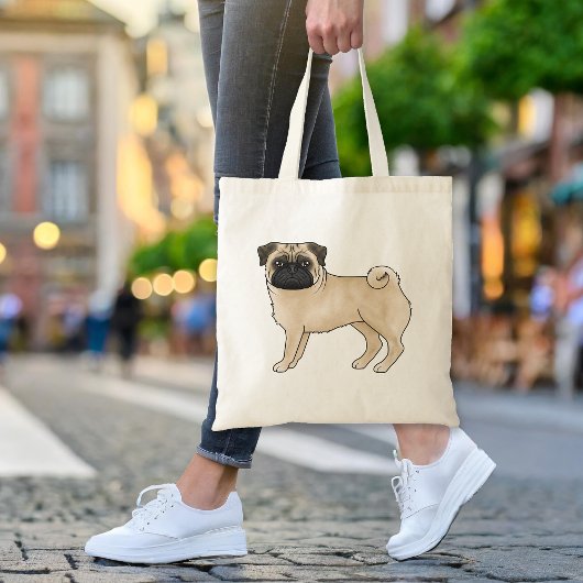Fawn Mops Dog Mops Design für Mops Eigentümer oder Tragetasche