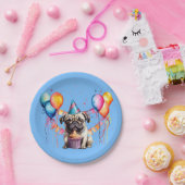 Fawn Mops Geburtstagsfeier Pappteller (Party)