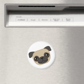 Fawn Mops Magnet (In Situ (Geschirrspüler))