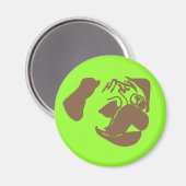 Fawn Mops Magnet (Vorderseite/Rückseite)