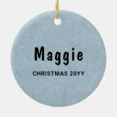 Fawn Mops Mops Hunde züchten Design Niedlicher Hun Keramik Ornament (Hinten)