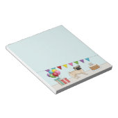 Fawn Mops Niedlich Cartoon Dog farbenfroh Geburtst Notizblock (angewinkelt)