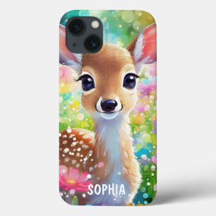 Fawn Niedlich Deer Animal Personalisiert Girls Nam Case-Mate iPhone Hülle