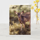 Fawn/Oh Rotwild Karte (Gelbe Blume)