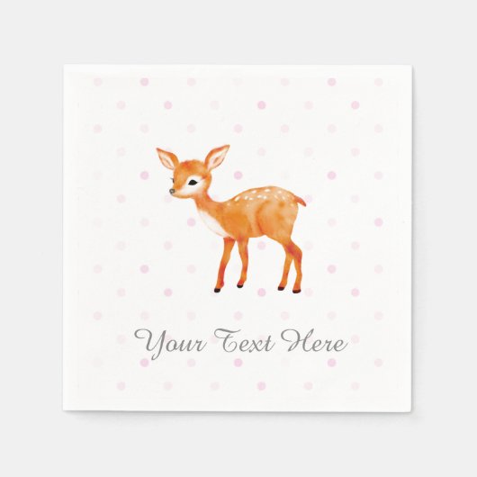 Fawn Party Decor Paper Napkins Serviette (Vorderseite)