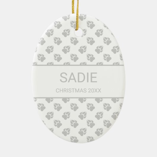 Fawn Pied French Bulldog Frenchie Niedlicher Hund Keramik Ornament (Hinten)