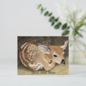 Fawn Postkarte (Stehend Vorderseite)