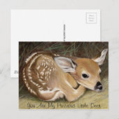Fawn Postkarte (Vorne/Hinten)