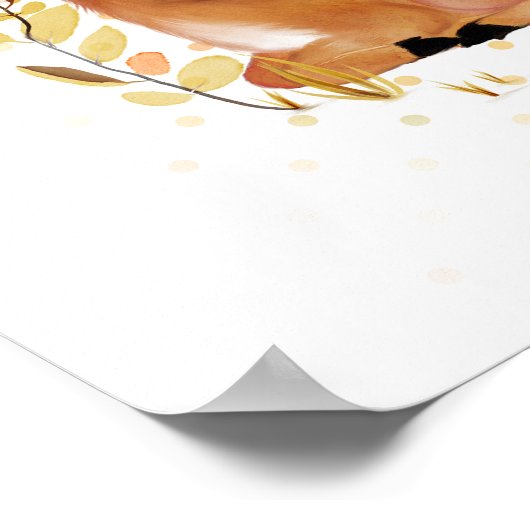 Fawn Prints Poster Kinderzimmer Decor (Ecke)