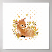 Fawn Prints Poster Kinderzimmer Decor