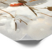 Fawn Red Berries Snow Forest Falling Blätter Poster (Ecke)