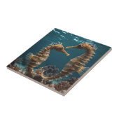 Fawn Romantic Seepferde unter dem Ozean, Fliese (Seite)