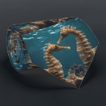 Fawn Romantic Seepferde unter dem Ozean, Krawatte<br><div class="desc">Das Baden im Meer ist ein romantisches Seepferd.</div>