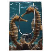 Fawn Romantic Seepferde unter dem Ozean, Mittlere Geschenktüte (Rückseite)