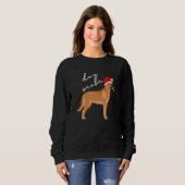 Fawn Sable Belgium Malinois Hund Mama Weihnachten Sweatshirt (Vorne ganz)