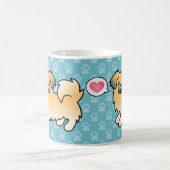 Fawn Sable Tibetan Spaniel Cartoon Dog Kaffeetasse (Mittel)