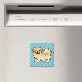 Fawn Sable Tibetan Spaniel Cartoon Dog Magnet (In Situ (Geschirrspüler))