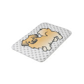 Fawn Sable Tibetan Spaniel Niedlich Cartoon Dog & Badematte (Schrägansicht)