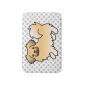 Fawn Sable Tibetan Spaniel Niedlich Cartoon Dog & Badematte (Vorderseite Vertikal)