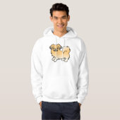 Fawn Sable Tibetan Spaniel Niedlich Cartoon Dog Hoodie (Vorne ganz)