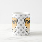 Fawn Sable Tibetan Spaniel Niedlich Cartoon Dog Kaffeetasse (Mittel)