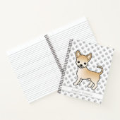 Fawn Smooth Coat Chihuahua Dog & Custom Text Notizblock (Innenseite)