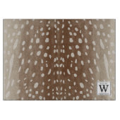 Fawn Spots Baby Deer Animal Print Monogram Schneidebrett (Vorderseite)